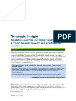 Analytics Strategic Insight Analytics and the Customer Journey