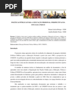 POLÍTICAS PÚBLICAS PARA A EDUCAÇÃO PRISIONAL - PERSPECTIVAS DA ONU E UNESCO