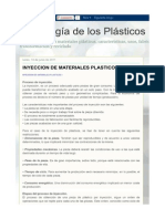 INYECCION DE MATERIALES PLASTICOS II _ Tecnología de los Plásticos