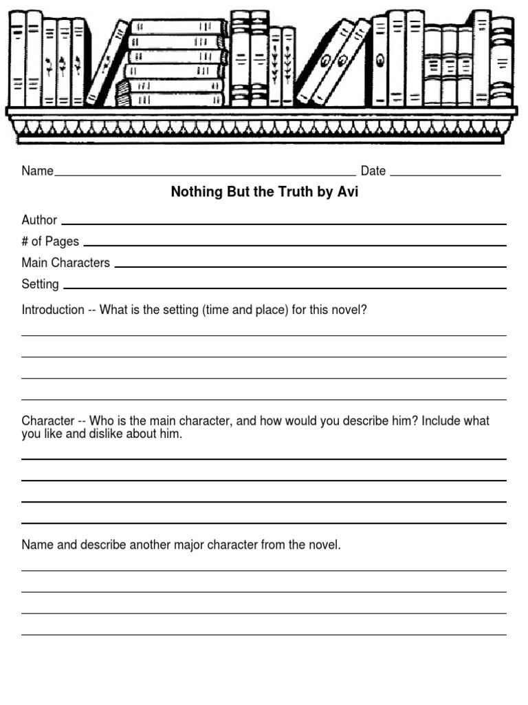 Nothing But The Truth Book Report | PDF | Language Arts & Discipline ...