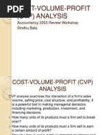 Cost Volume & Profit