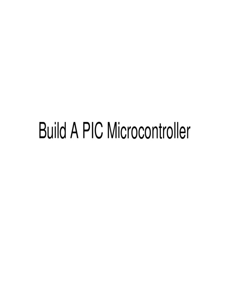 Build Your Own PIC16F887 Microcontroller | PDF