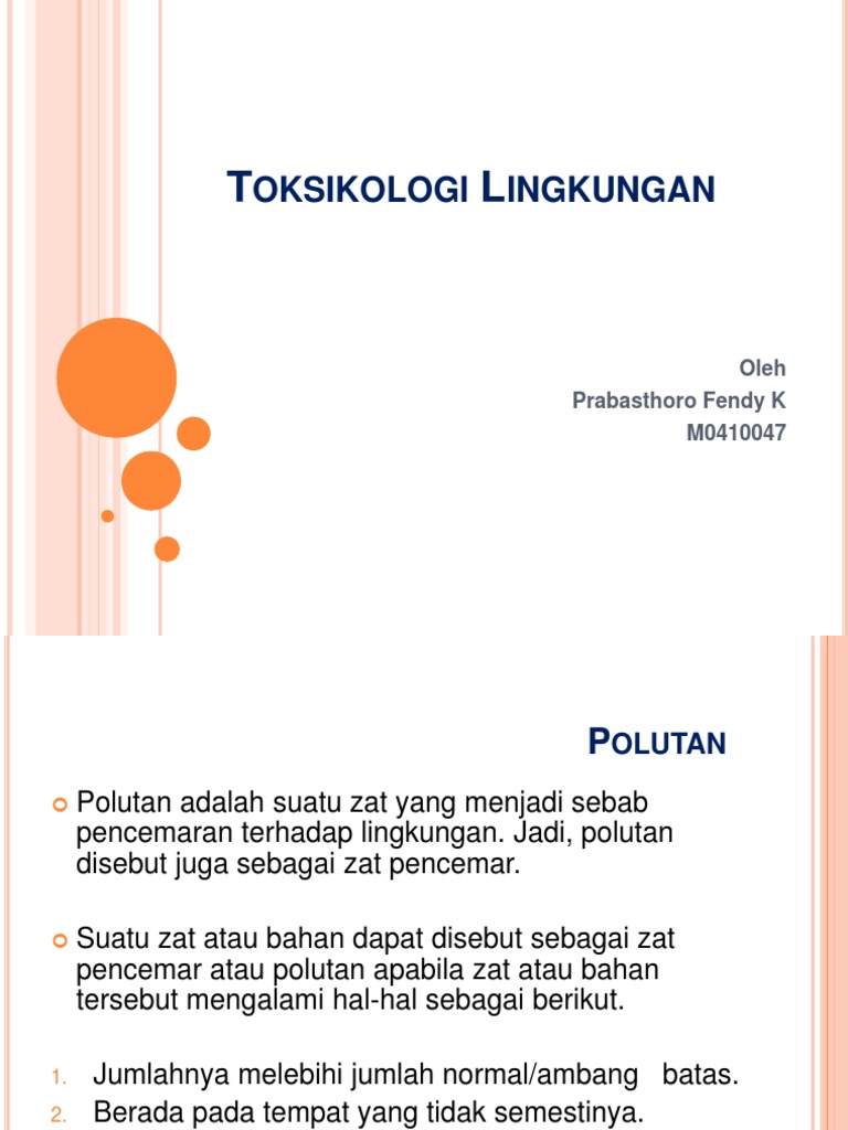 Suatu Zat Dapat Dikatakan Sebagai Polutan Apabila Cara Golden