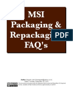 FAQ on MSI Packaging and Repackaging