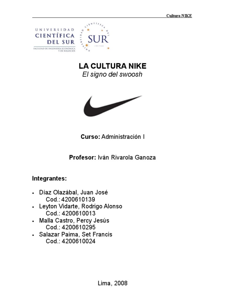 Cultura | PDF | Nike Deportes