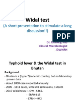 Interpretation of Widal Test