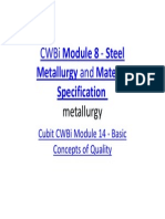 Cwbi Module 8 - Steel: Metallurgy and Material Specification