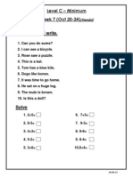 Read and Write.: Level C - Minimum Week 7 (Oct 20-24)