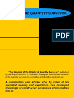Role of The Quantity Surveyor