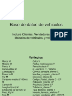 Base de Datos de Vehiculos