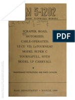 Tm 5-1202 SCRAPER LeTOURNEAU MDL SUPER C TOURNAPULL WITH MDL LP CARRYALL LeTOURNEAU, 1944