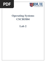 Operating Systems CSCI03I04 Lab 2