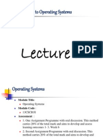 Week 1 (2013-2014) Operating Systems