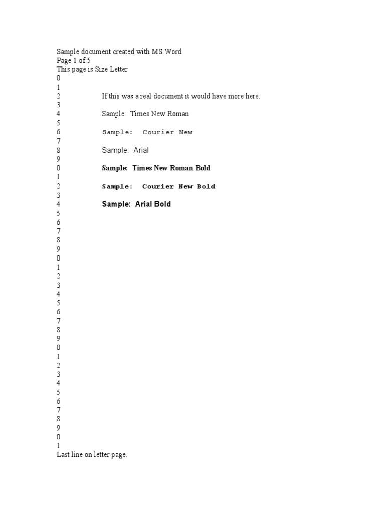 Sample: Times New Roman Bold Sample: Courier New Bold Sample: Arial ...