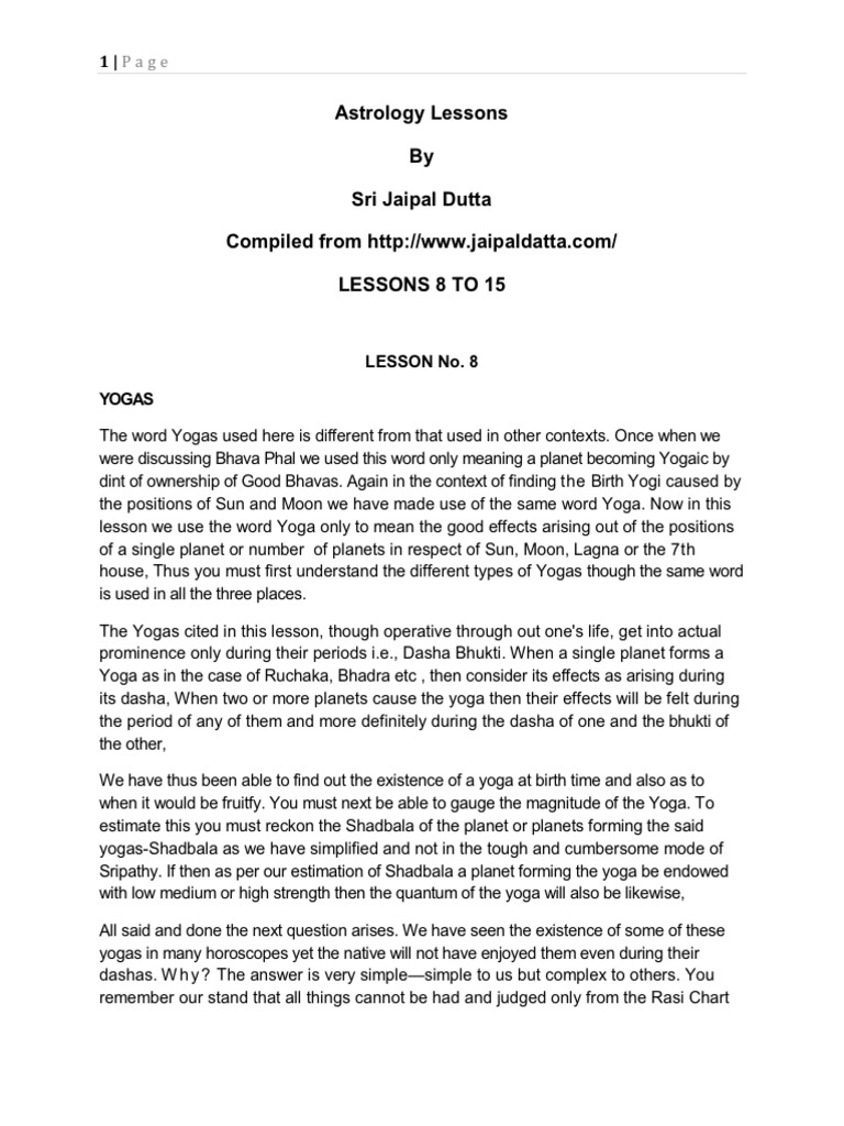Astrology Lessons | PDF