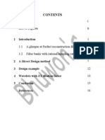 Contents+Perfect Reconstruction Filter Banks With Rational Sampling Rate Changes