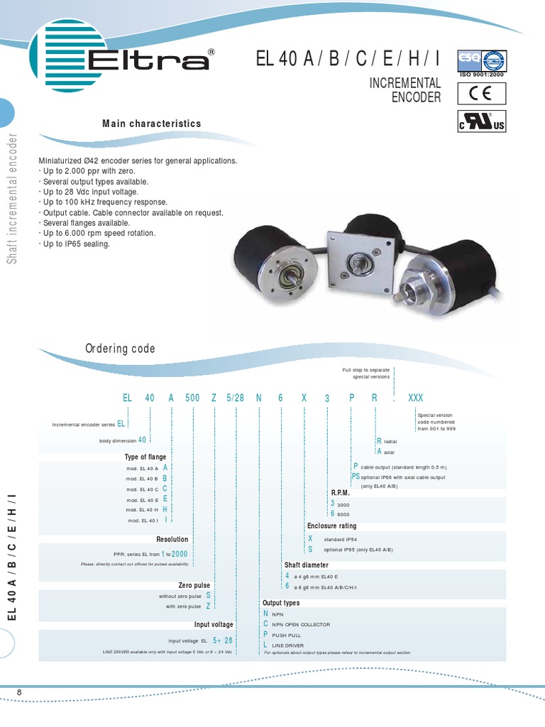 Eltra Encoder | Download Free PDF | Bearing (Mechanical) | Electricity
