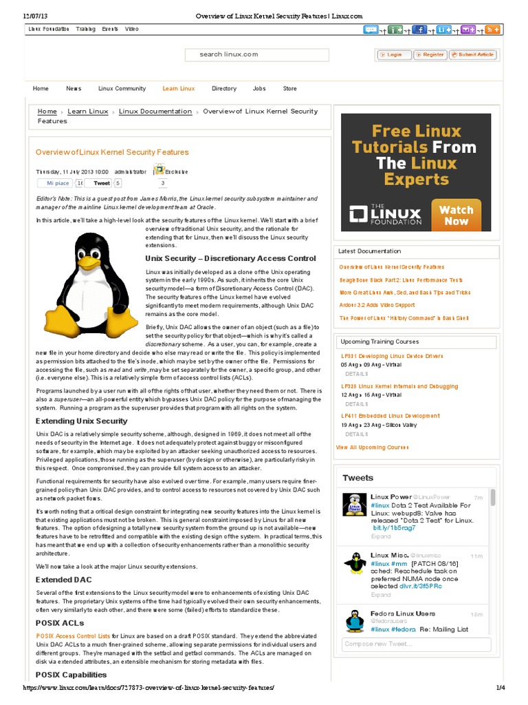 Overview of Linux Kernel Security Features _ Linux | Kernel (Operating ...