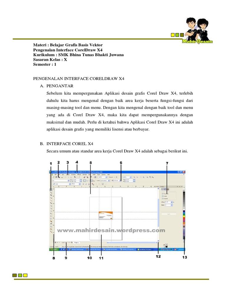 Pengenalan Interface CorelDraw X4 | PDF