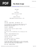 The Birds Script - Screenplay Alfred Hitchcock