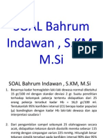 Soal Dan Jawaban Bahrum Indawan, S.KM, M.si