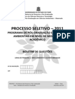 Prova Linha Meio Ambiente Sustentabilidade 2011