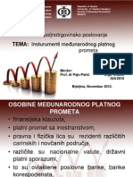 Spoljnotrgovinsko Poslovanje, Instrumenti Platnog Prometa, Prezentacija