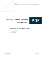 CivilBay Concrete Anchorage 1.5.0 Manual