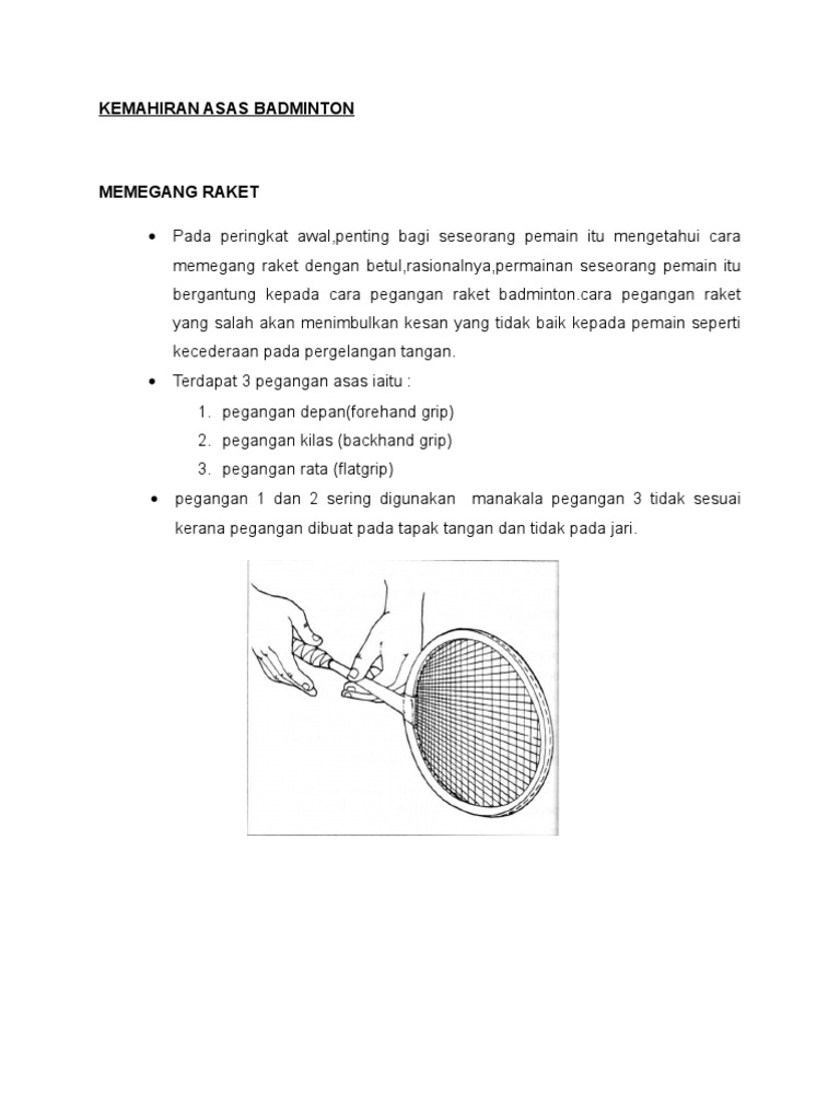 Kemahiran Asas Badminton