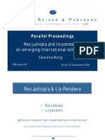 Parallel Proceedings: Res Judicata and Lis Pendens - An Emerging International Consensus?