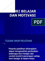 Teori Belajar Dan Motivasi