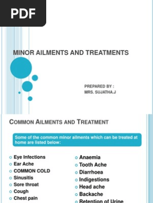 Minor Ailments Ppt Common Cold Cough