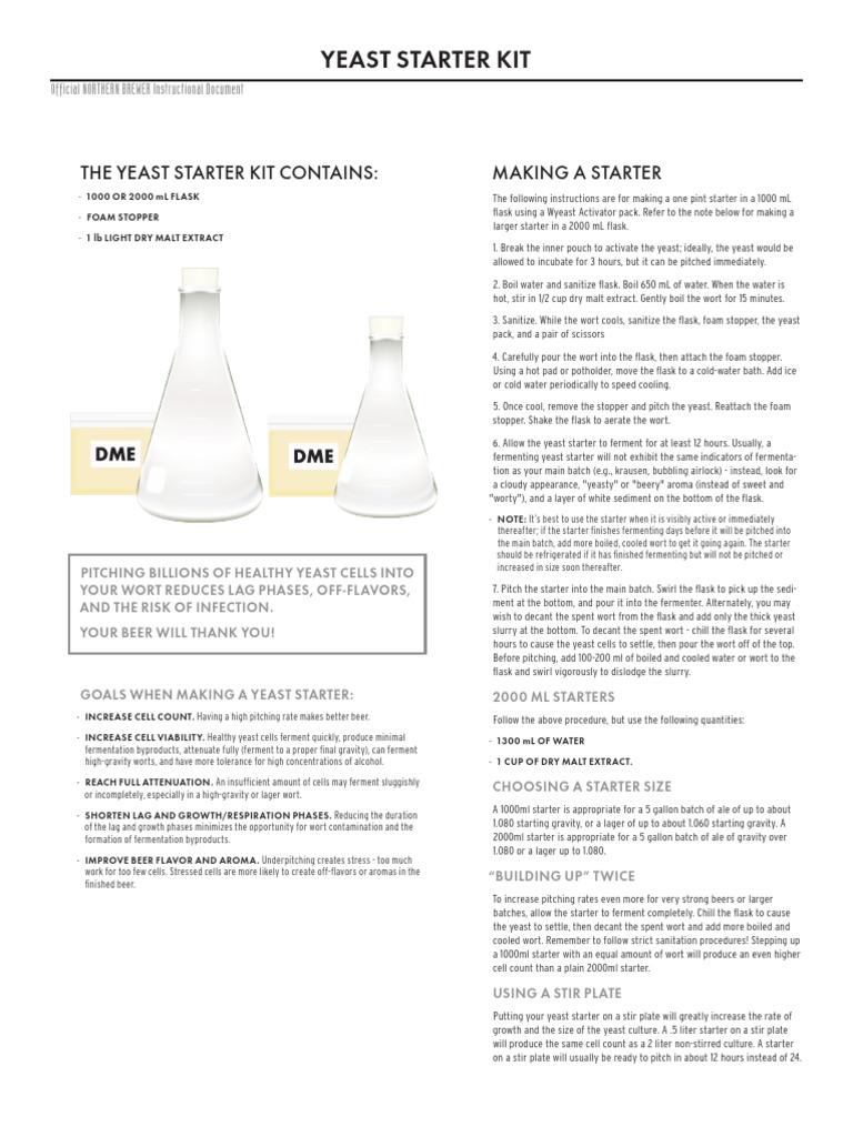 Yeast Starter PDF Brewing Beer