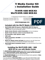 Hauppauge WinTV HVR1600 TV Tuner Quick Install Guide