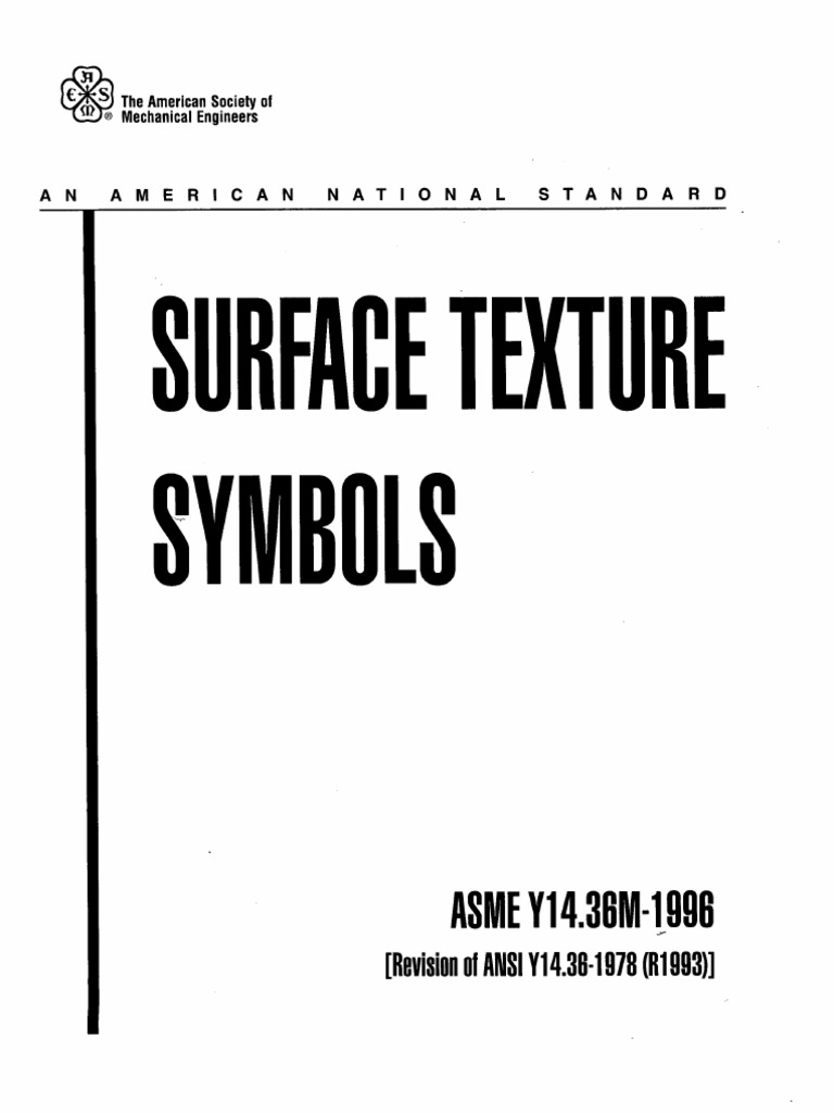 ASME Y14.36M Surface Texture Symbols | PDF | Computers | History