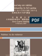 Knowledge, Attitude and Practice survey on rabies in a community in Sri Lanka