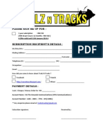 Trackz & Trails Subscription Form. 