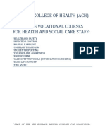 Care Industry Professionals Annual Courses