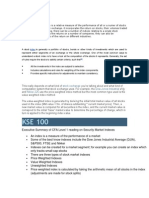 KSE 100 Executive Summary of CFA Level 1 reading on Security Market Indexes