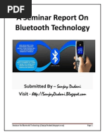 Download A Seminar On Bluetooth Technology Updated by Sanjay Dudani SN19346320 doc pdf
