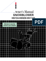 Owner's Manual SNOWBLOWER HS724%HS928%HS1132