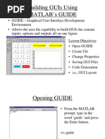 Building Guis Using Matlab'S Guide