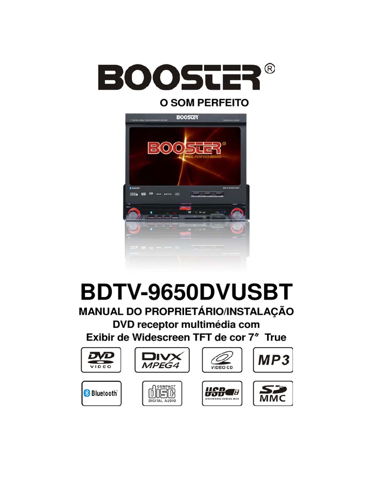 BMTV-9650DVUSBT Portuguese Instruction Manual, PDF, Bluetooth