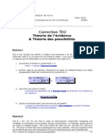 TD2-Corr-Theorie de L - Evidence Et Theorie Des Possibilites