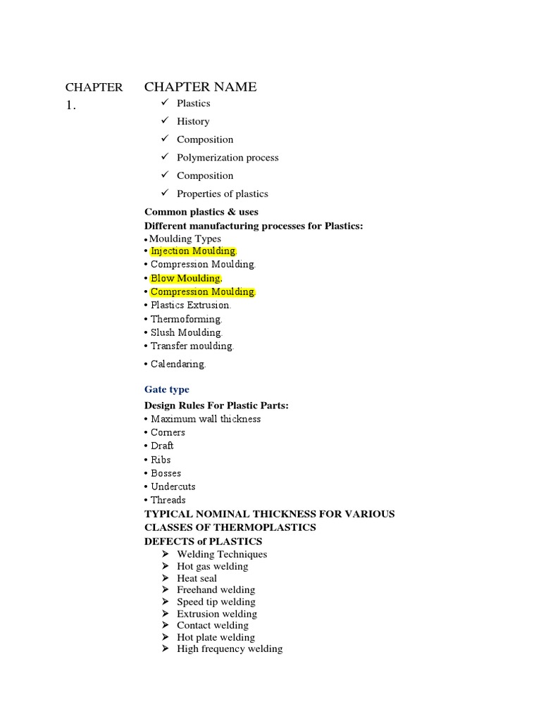 Plastics 319445 (1) Plastic Defect PDF Thermoplastic Plastic