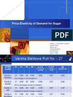 Price Elasticity of Demand For Sugar