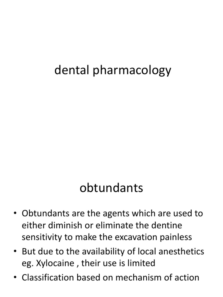 Dental Pharmacology Taste Dentistry