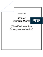 80% Vocabulary of Quran