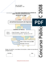 Prova para jornalismo da Universidade Federal do Ceará