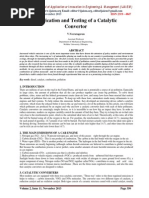 Fabrication and Testing of A Catalytic Convertor